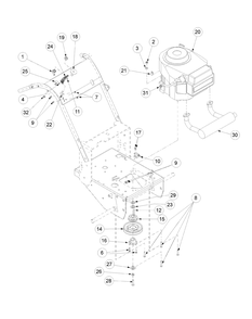 Kawasaki Kai Engine Accessories 13hp Diagram and Parts List for G1332 55AI5GMQ050-WAM Cub Cadet Lawn Mower